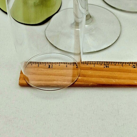 Pier 1 Pantiago Olive Green Champagne Glasses 9" toasting flutes glassware - Picture 7 of 7